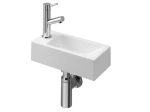 Lave-mains pour toilettes, suspendu et compacte, parfait pour les espaces restreints, Largeur 32 cm, Profondeur 15 cm, Hauteur 9 cm, résine minéral, Livraison 5-7 jours OFFERTE.